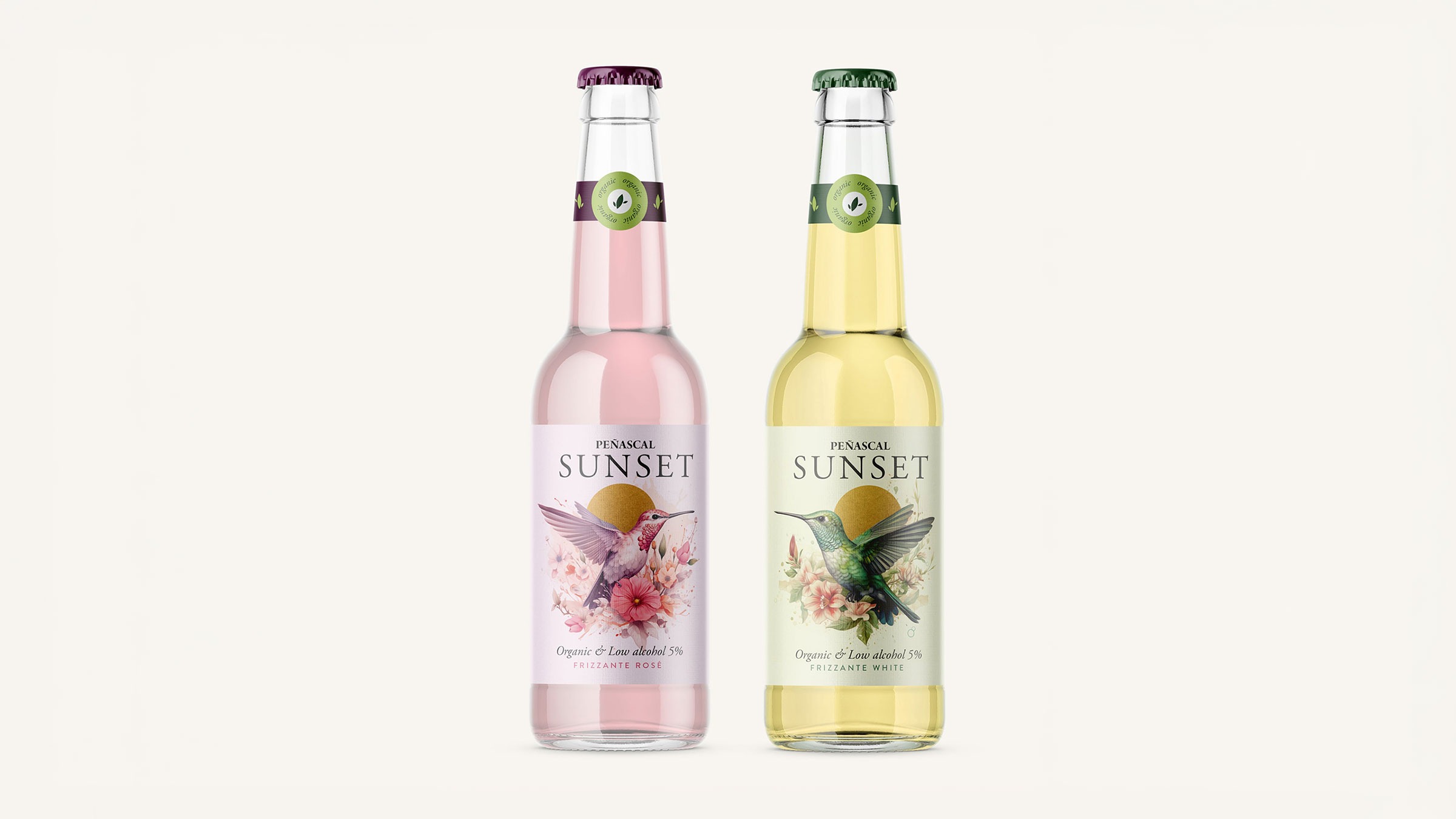 Botellines Peñascal Sunset, blanco y rosado